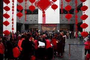 春节假期接近尾声  中国文字博物馆仍然人气爆棚