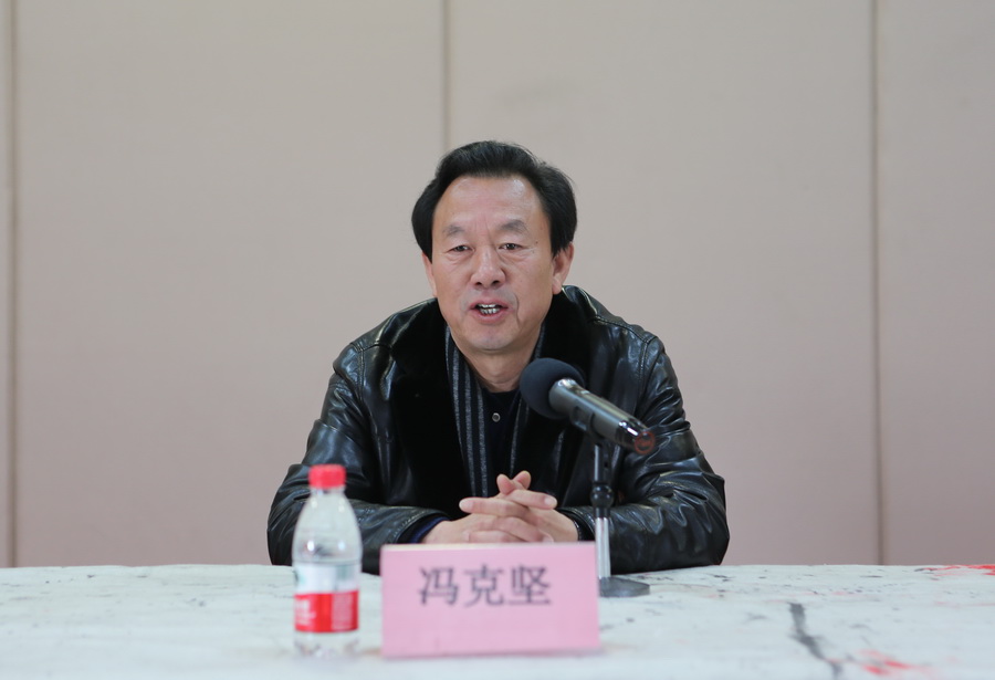 中国文字博物馆党委书记,常务副馆长冯克坚在开班仪式上讲话.