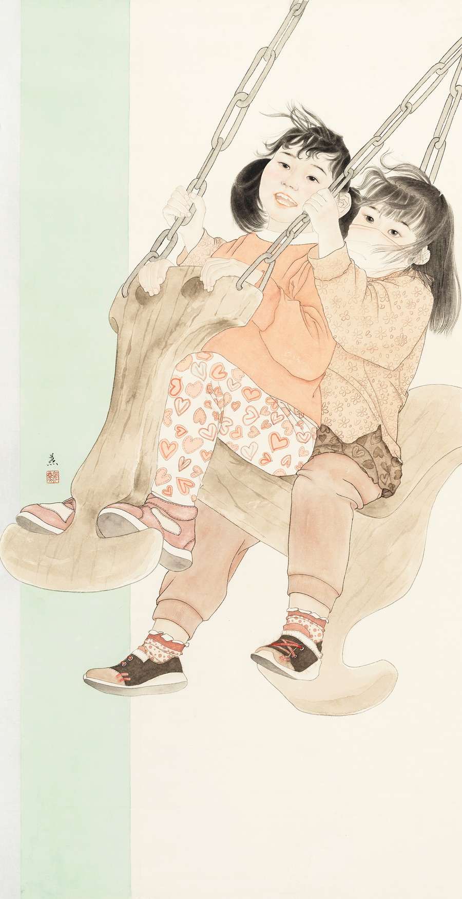 张燕 《春至》 137cm×68cm 工笔人物 郑州市 一等奖_调整大小
